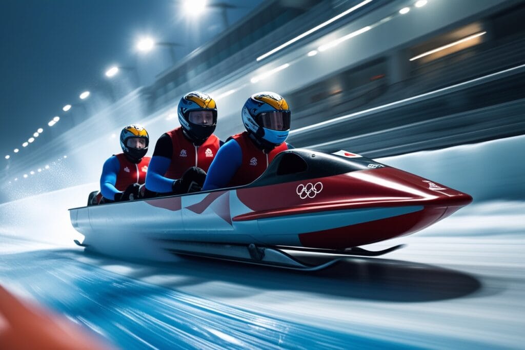 Four-Man Sled Ice Racing