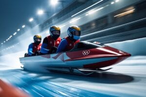 Four-Man Sled Ice Racing