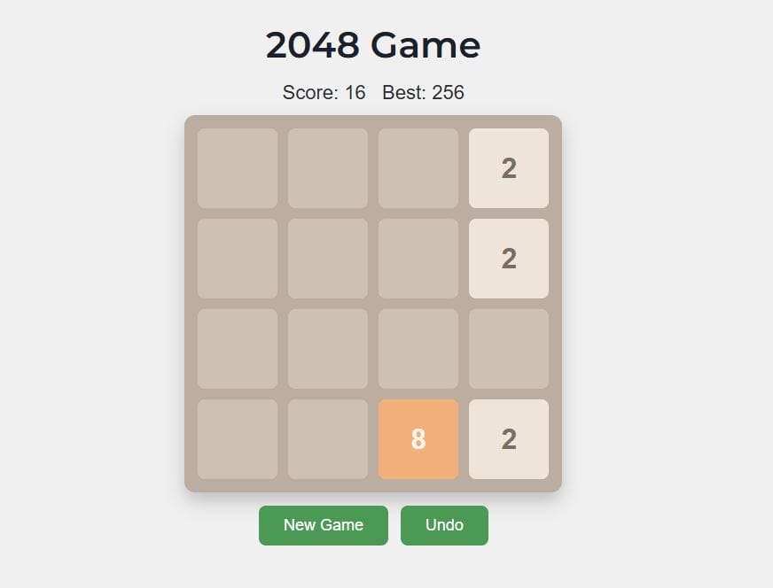 2048 game gamlio