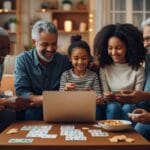 Family playing board and browser games together during family game night in 2026
