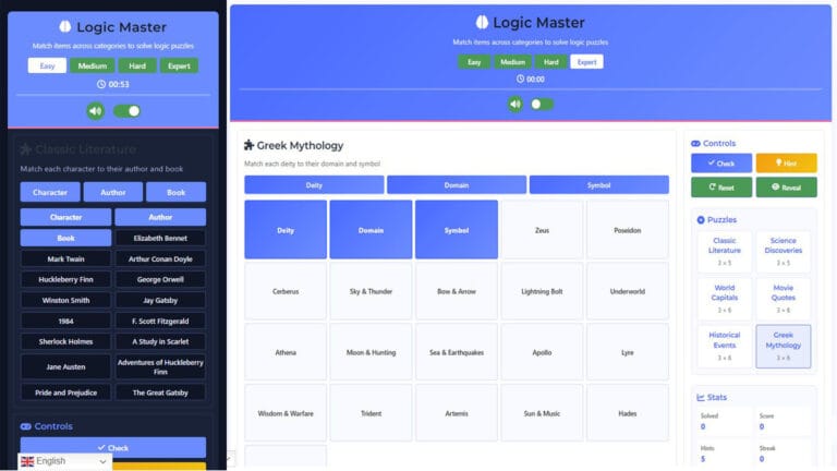 Play Logic Puzzles Online 2026: Free Grid Games
