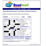 boatloadpuzzles free online crossword puzzles