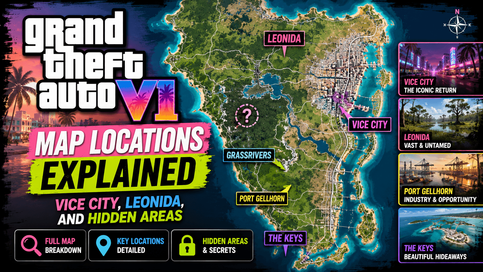 GTA 6 map locations explained