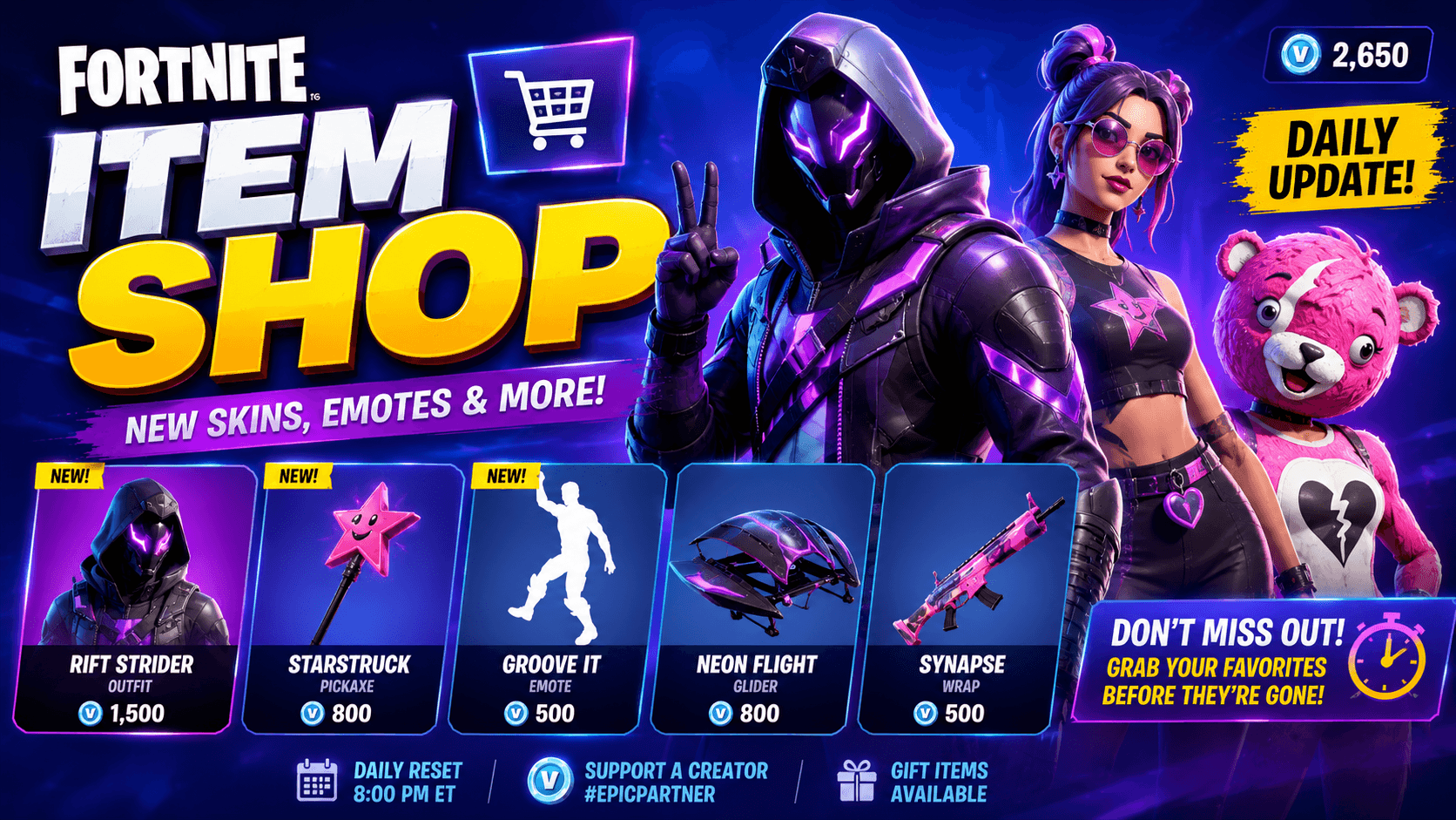 Fortnite item shop update