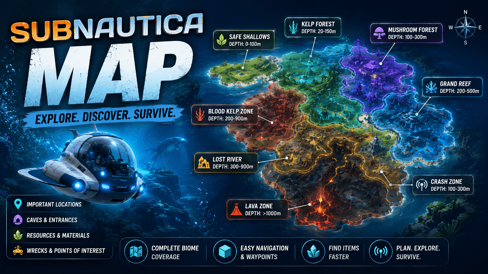 Subnautica game map