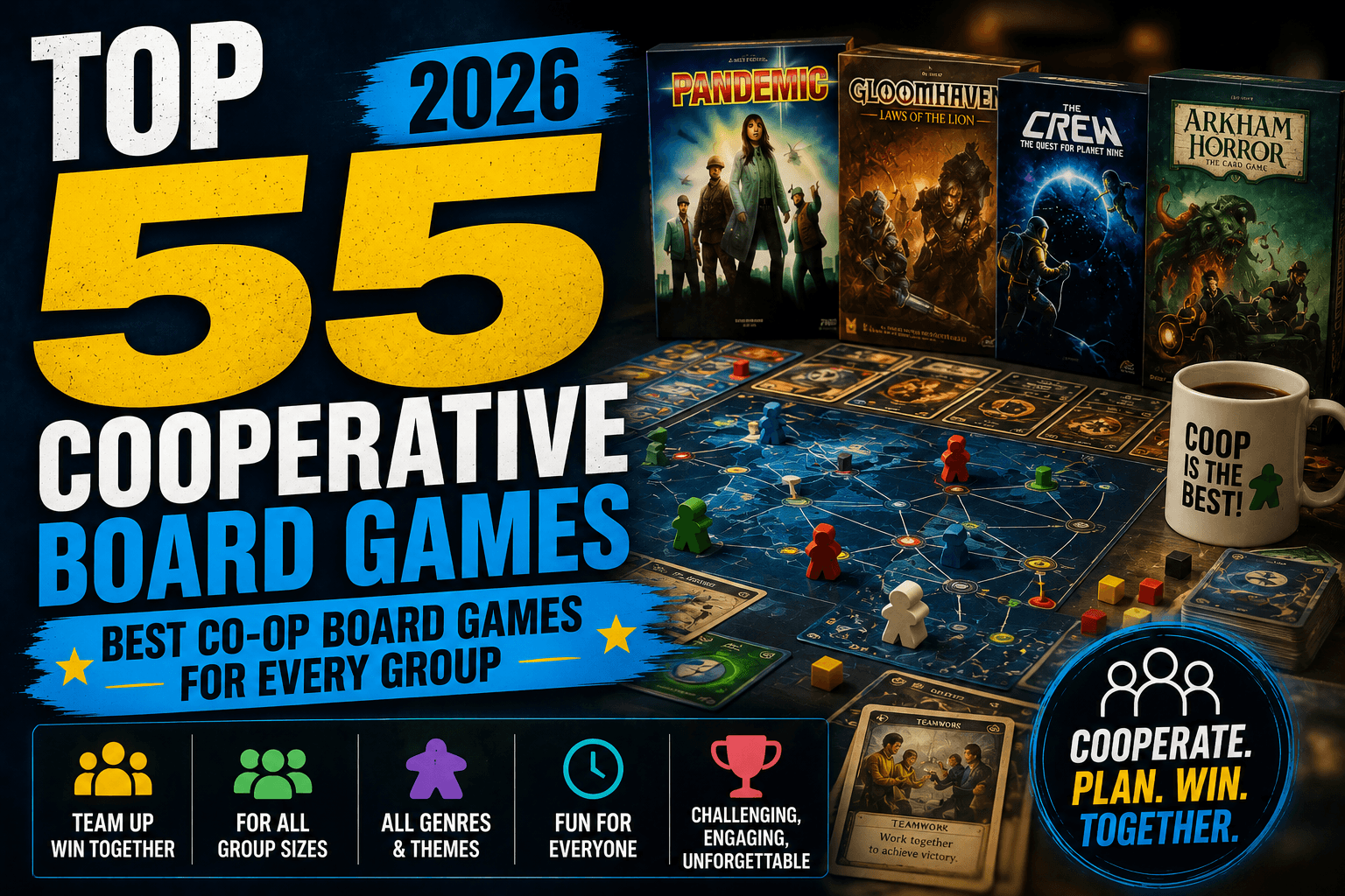Top 55 cooperative board games 2026