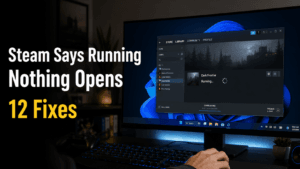Steam game says running but no game window opens on Windows 11