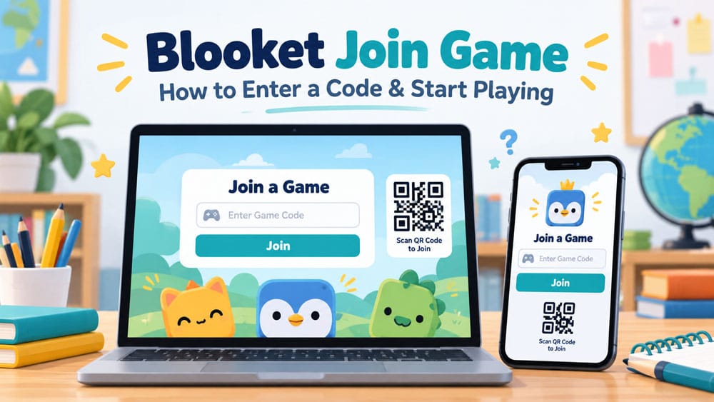Blooket Join Game Tutorial Illustration