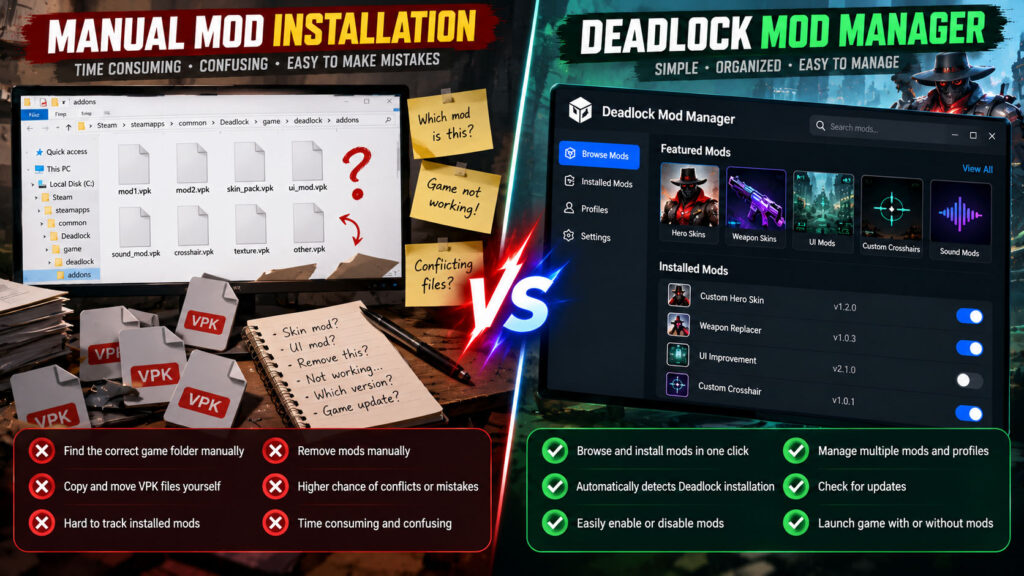 Deadlock manual mod installation vs mod manager