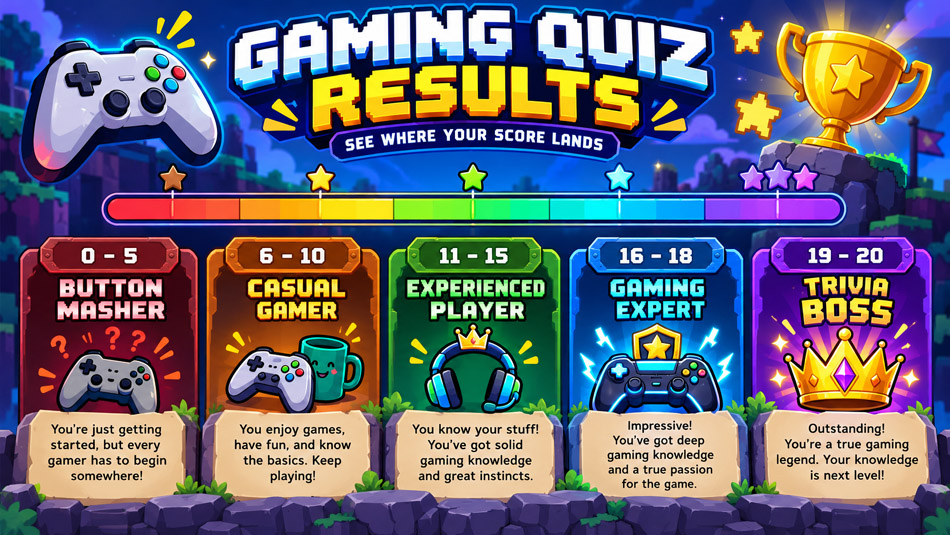 Gaming Quiz Results Infographic