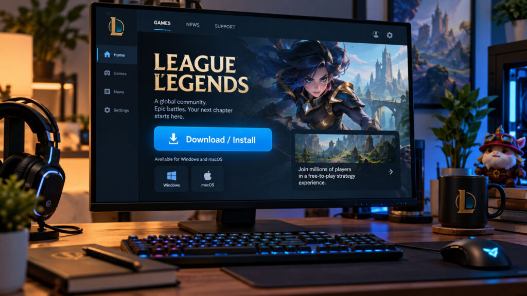 League of Legends download and installation on PC and Mac