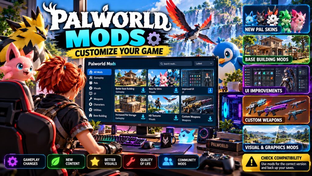 Palworld mods PC customization and version compatibility