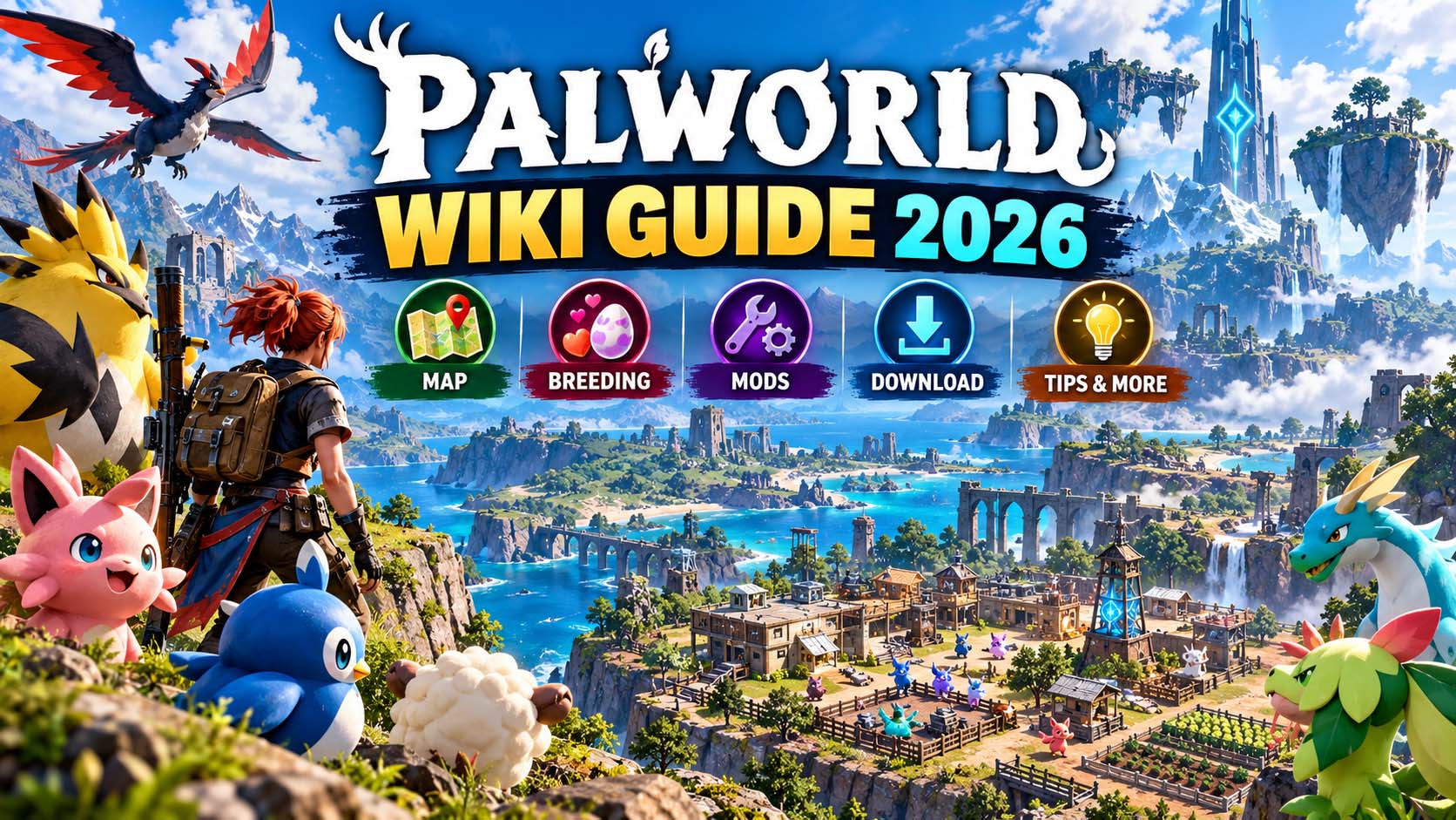 Palworld wiki guide with map breeding mods and download tips