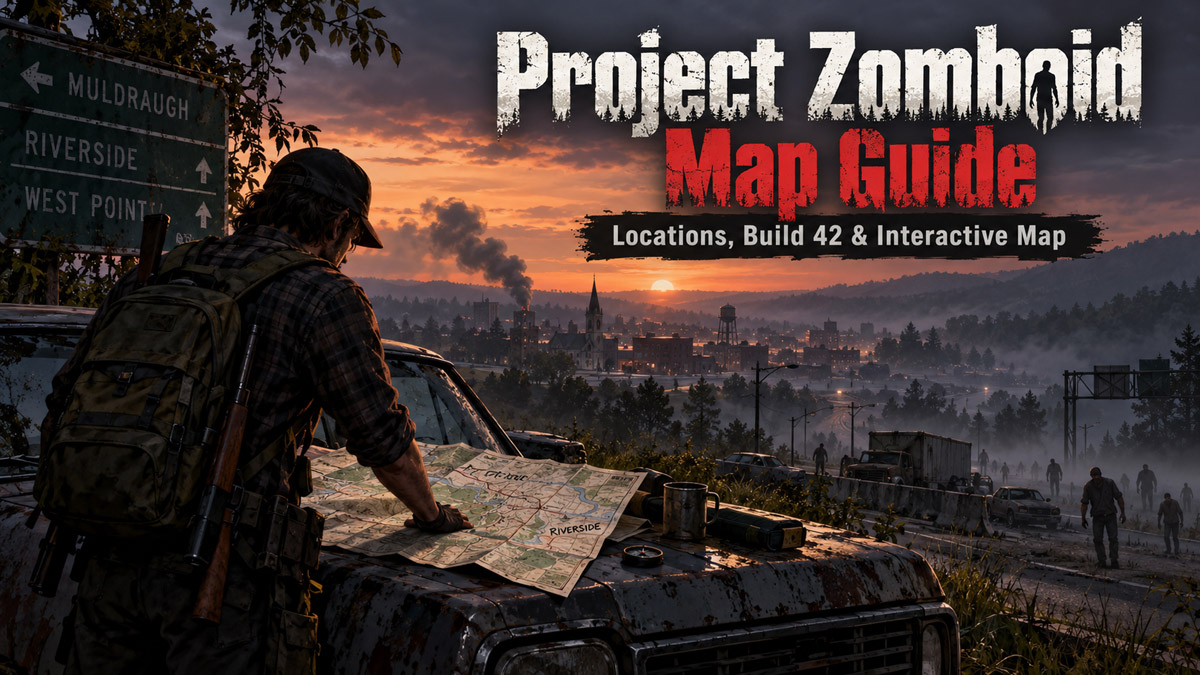 Project Zomboid map guide for locations and Build 42